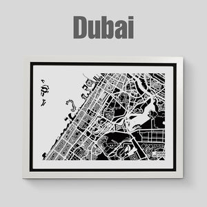 NITELANDING Cairo / Dubai Map - Lighting Decoration Art - ZERO DEGREE