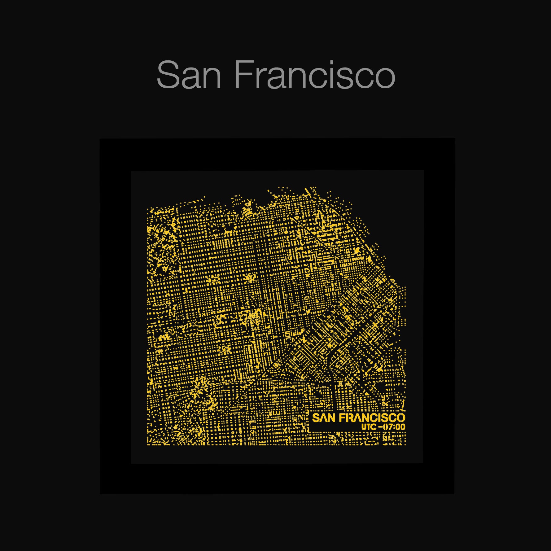 NITELANDING San Francisco Map - Lighting Decoration Art - ZERO DEGREE