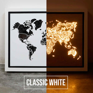 WORLD LIGHT (Classic) - World Map Lighting Decoration Art - ZERO DEGREE